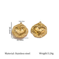 5Pcs PVD Gold Stainless Steel Heart Charms Boho Enamel Sunflower Pendants For DIY Jewelry Findings For Bracelet Necklace Making