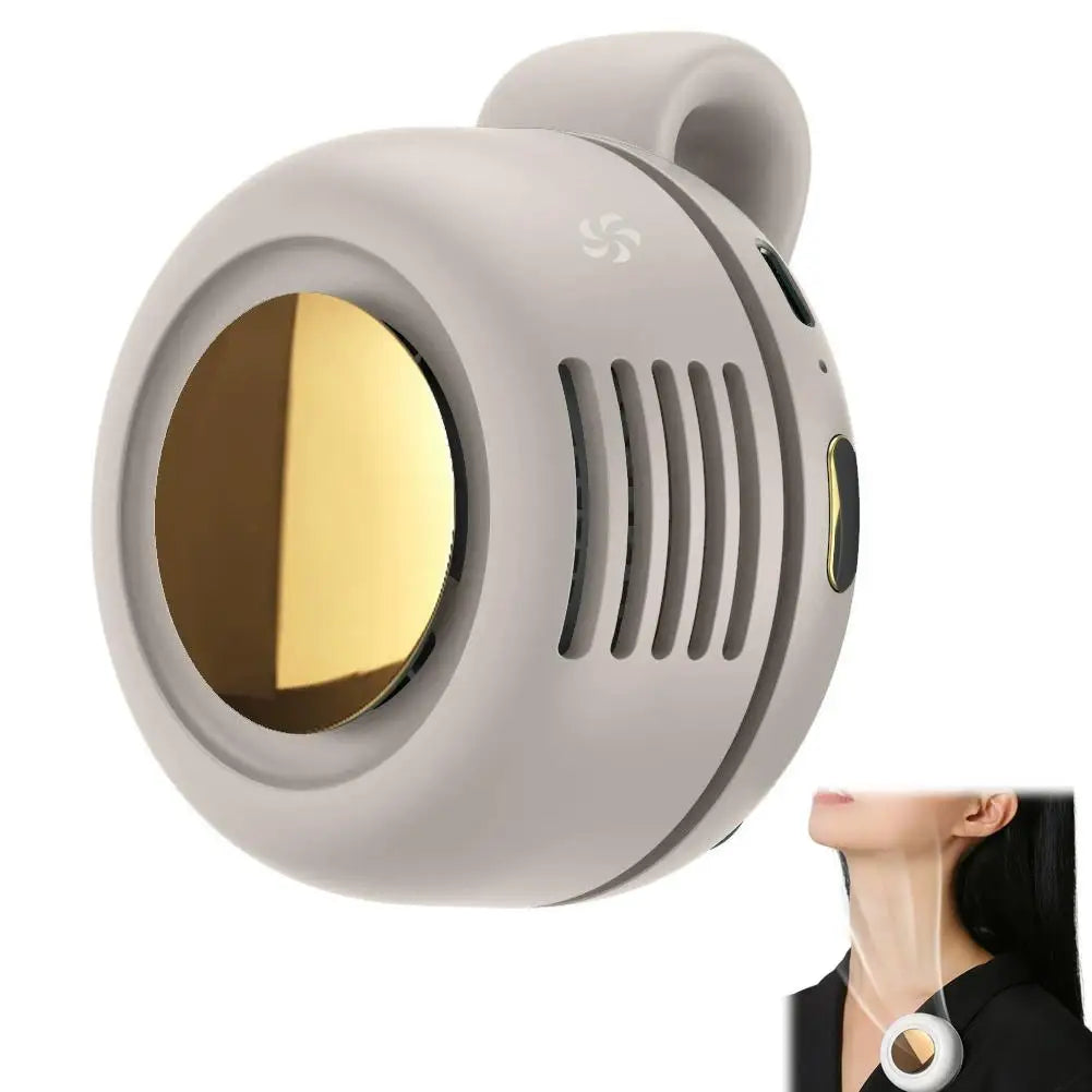 Portable Mini Bladeless Fan 3 Speed Adjustable Clip On Waist Shirt Silent Electric Fan Outdoor Travel Cooling Fan