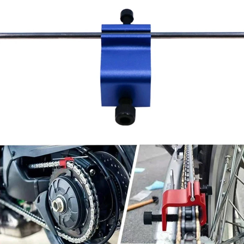 Motorcycle Chain Straightener ATV Chain Alignment Parts Tool Positioning Straightener Chain Repair Tool Alignment Accessories