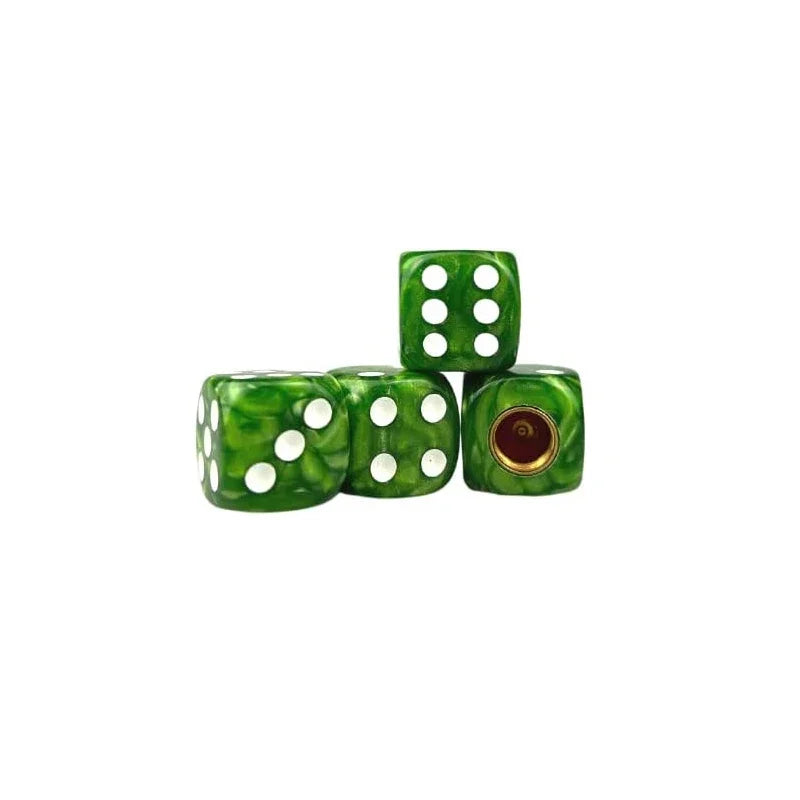 Dice Valve Cap Acrylic Motorcycle Wheel Stem Cover Bicycle Dustproof Stem Cap Multicolored Tire Cap for Bike Car Bicycle Truck