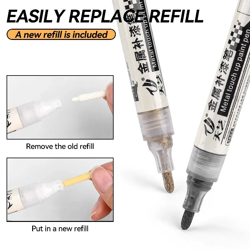 Car Touch Up Paint Pen Universal Motorcycle Bicycle Tire Graffiti Paint Marker Letter Repair Multipurpose Car Scratch Repir Tool