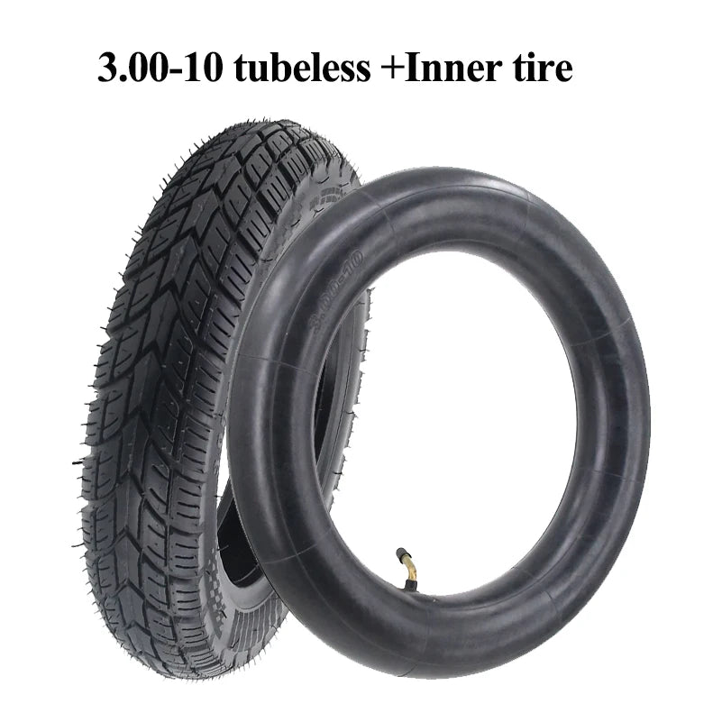 14 Inch Vacuum Tire with Inner Tube 3.00-10 / 14x3.2 Fits Suitable for Electric Motorcycles 300-10 Explosion-Proof
