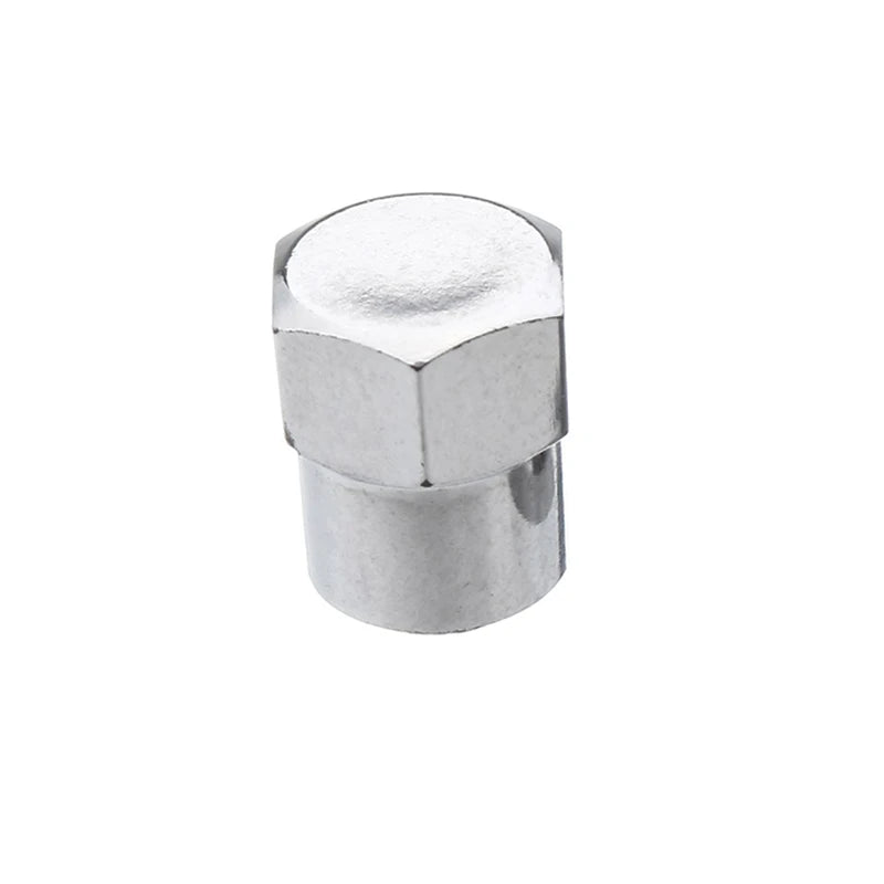 12Pcs/set TR413 Chrome Car Tire Wheel Tyre Valve Stem Hex Caps Case W/ Sleeve Cover For Automobiles Motorcycles Trucks Bikes