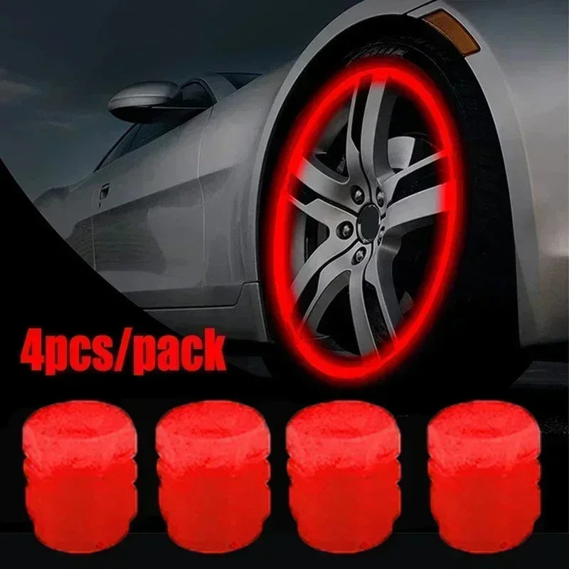 Motorcycle, bicycle wheel hub, valve cap, car luminous tire, valve cap, fluorescent green blue luminous