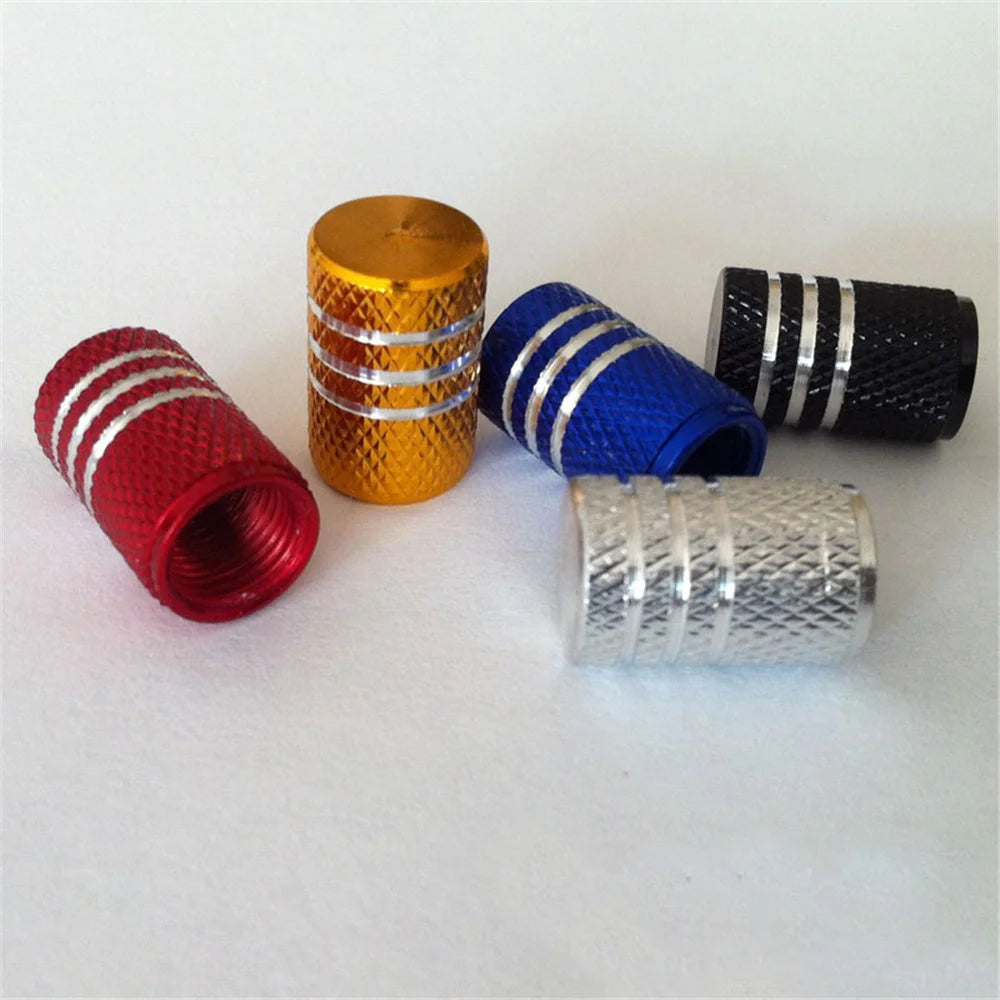 DSYCAR 4Pcs/Lot Universal Alu-Alloy Tire Valve Caps for Car Truck Motorcycle Bicycle Valve Stem Cover Tire Accessories