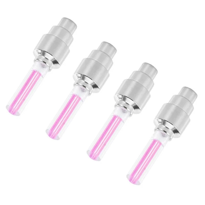 2/4Pcs Car Motorcycle Bicycle Tire Valve Caps Light LED Neon Flash Lamp Waterproof Tyre Universal Wheel Lights Car Accessories