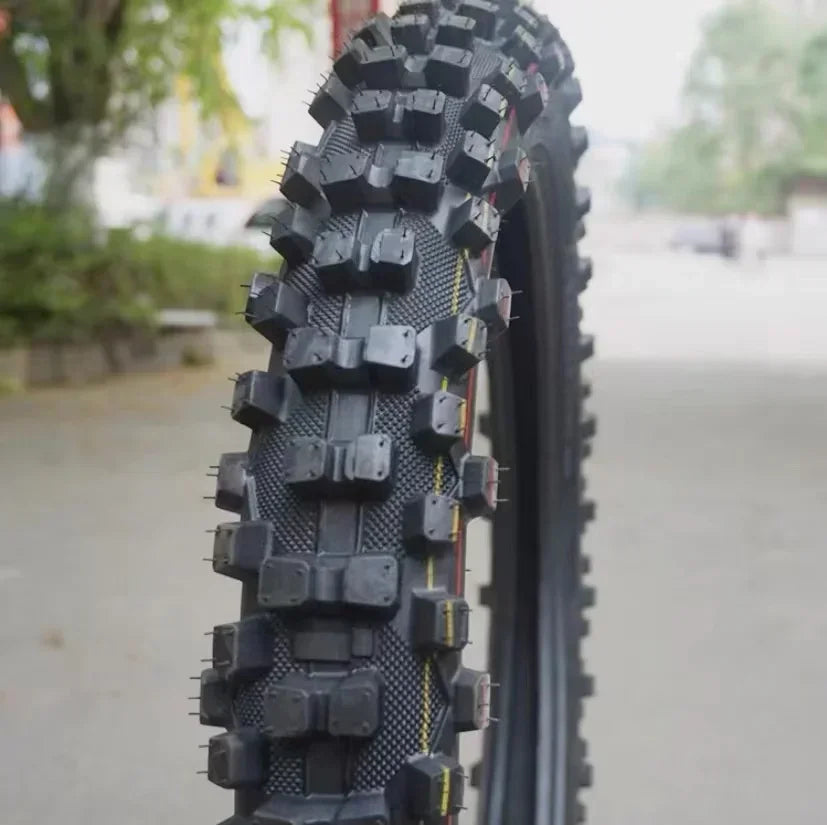 Off road motorcycle tires, front 80/100-19, rear 120/90-16, turtle back large pattern inner and outer tires
