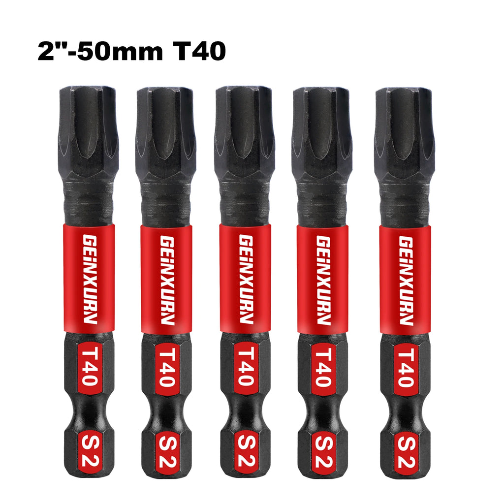Geinxurn 2In S2 Magnetic T40 Torx Bits Set, Motorcycle Repair Tools & Suitable for Motorcycle Maintenance