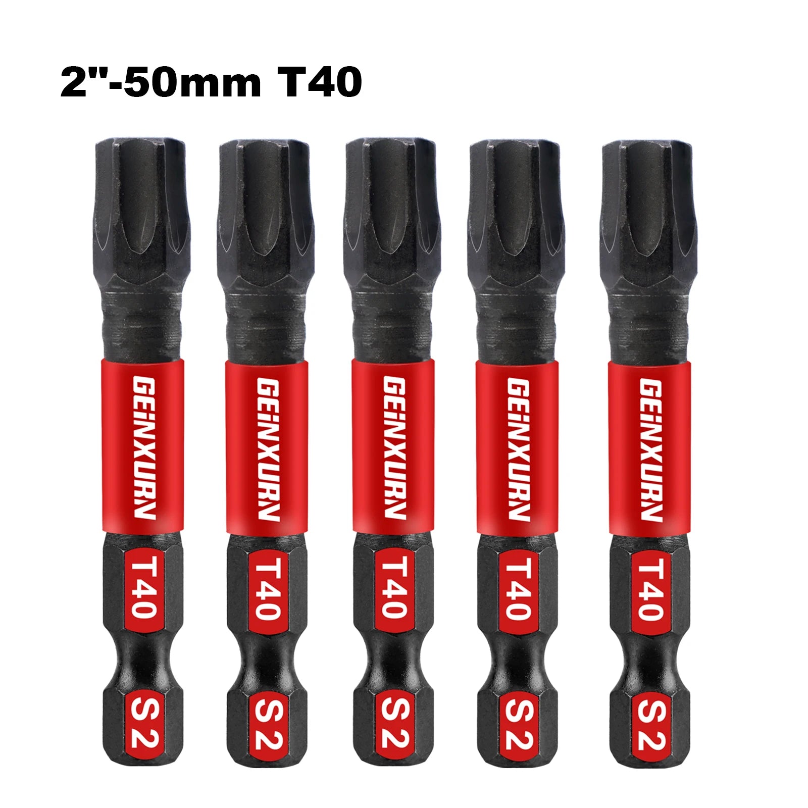 Geinxurn 2In S2 Magnetic T40 Torx Bits Set, Motorcycle Repair Tools & Suitable for Motorcycle Maintenance