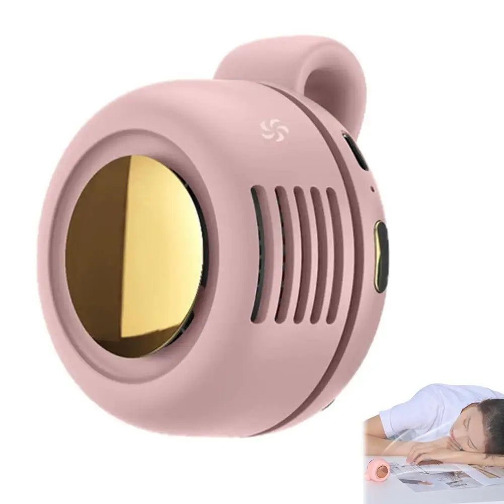 Portable Mini Bladeless Fan 3 Speed Adjustable Clip On Waist Shirt Silent Electric Fan Outdoor Travel Cooling Fan