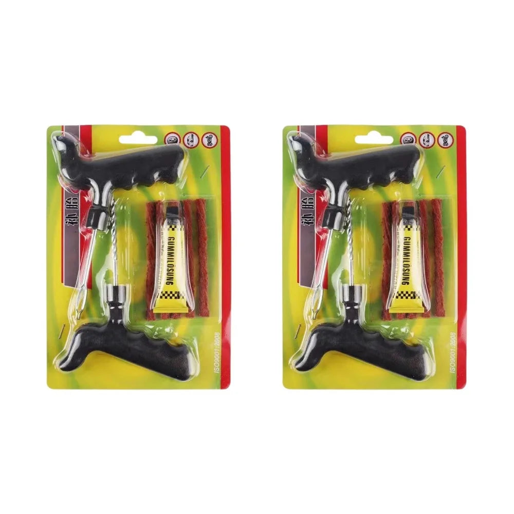 Tire Repair Kit Quick Motorcycle Emergency Tubeless Tire Puncture Repair Tools Tire Rubber Strips Puncture Plugs Repair Tool