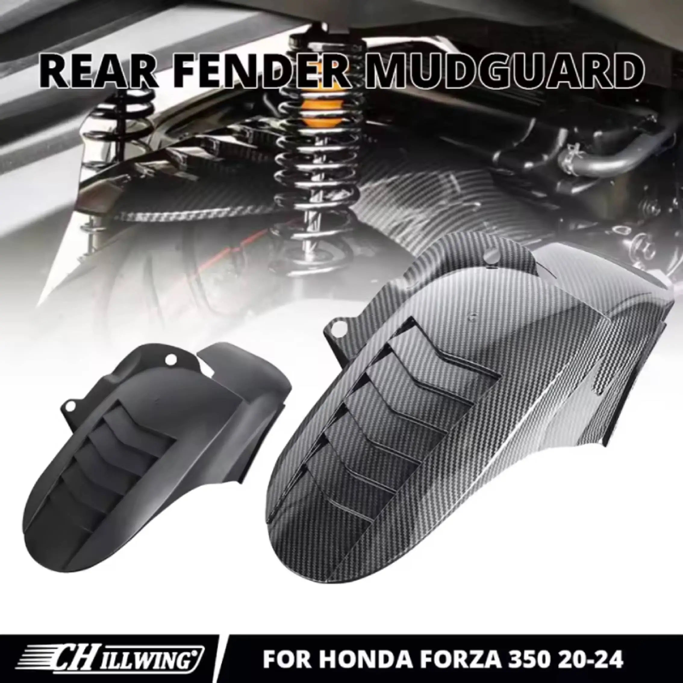 For Honda Forza 350 2020-2023 Rear Fender  Motorcycle Mudguard Mud Flap Splash Guard Tire Hugger Protector
