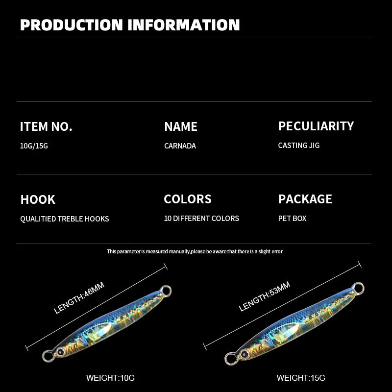 LETOYO Micro Metal Jig 10g 15g Fishing Lures Shore Jigging Sea Freshwater for Perch Bass Trout Artificial Bait Tackle