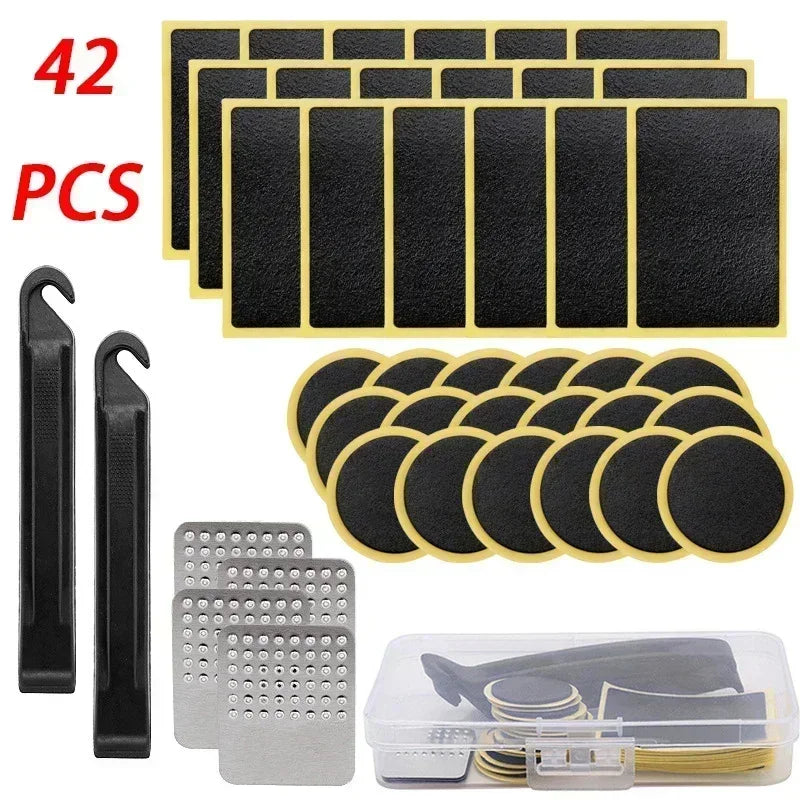 1/50Pcs Tire Repair Patches Car Motorcycle Bike Tire Repair Tools Glue-free Protection Adhesive Quick Drying Bicycle Tyre Patch