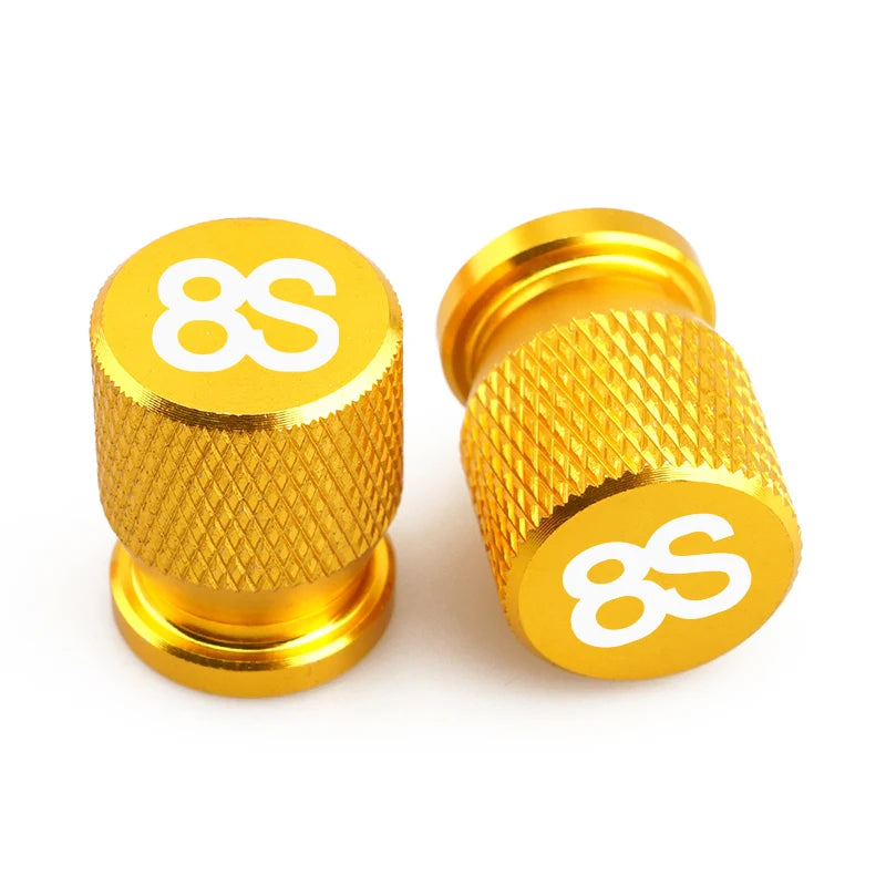 motorcycle repack Accessories CNC Aluminum Wheel Tyre Valve Cap 1 Pair With Logo 8S For SUZUKI GSX-8S GSXS-8S GSX8S GSX 8S