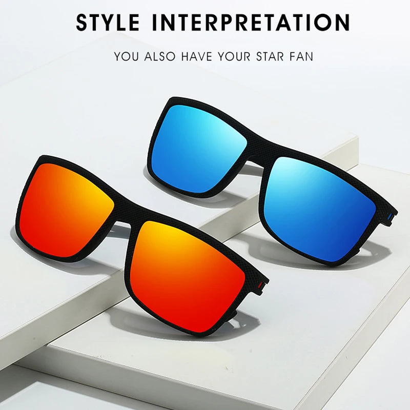 Square Outdoor Sport Sunglasses for Men and Women Lightweight Frame Sun Glasses with UV Protection Eyewear UV400 Gafas De Sol