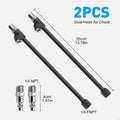 2PCS Heavy Duty Tires Inflation Rod with Quick Connectors Extended Truck Tires Repair Tool for Car & Motorcycle Tires H9EE