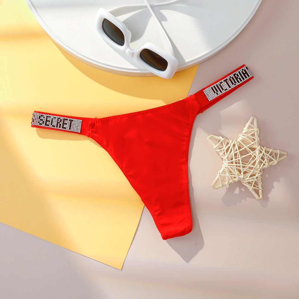 Victoria Secret Very Sexy Shine Script Thong Panty Sexy Lingerie Women Underwear Seamless Hot Sale