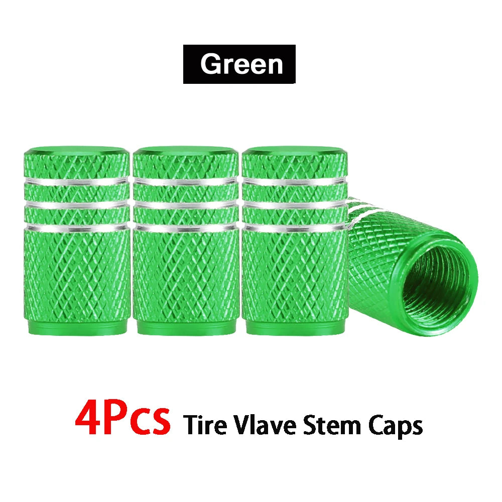 DSYCAR 4Pcs/Lot Universal Alu-Alloy Tire Valve Caps for Car Truck Motorcycle Bicycle Valve Stem Cover Tire Accessories