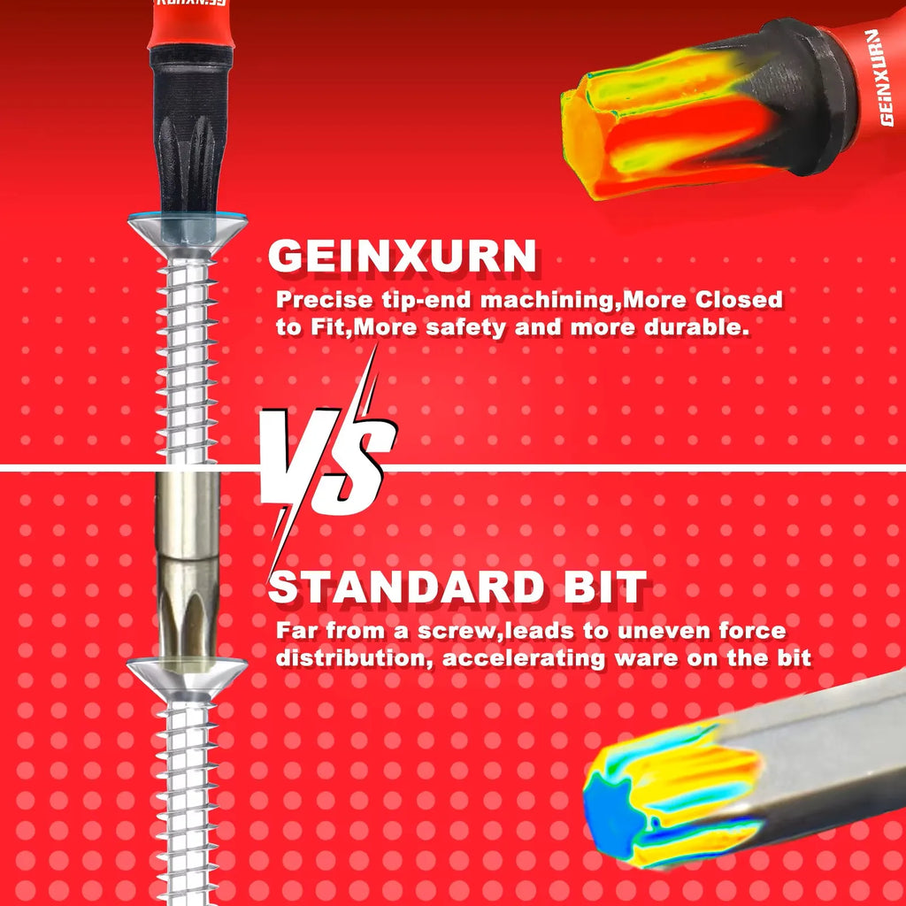 Geinxurn 2In S2 Magnetic T40 Torx Bits Set, Motorcycle Repair Tools & Suitable for Motorcycle Maintenance