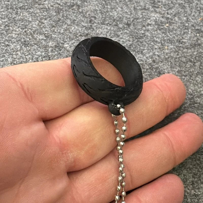 Motorcycle Tire Keychain Key Ring with Wheel Pattern Design for Biker Enthusiasts
