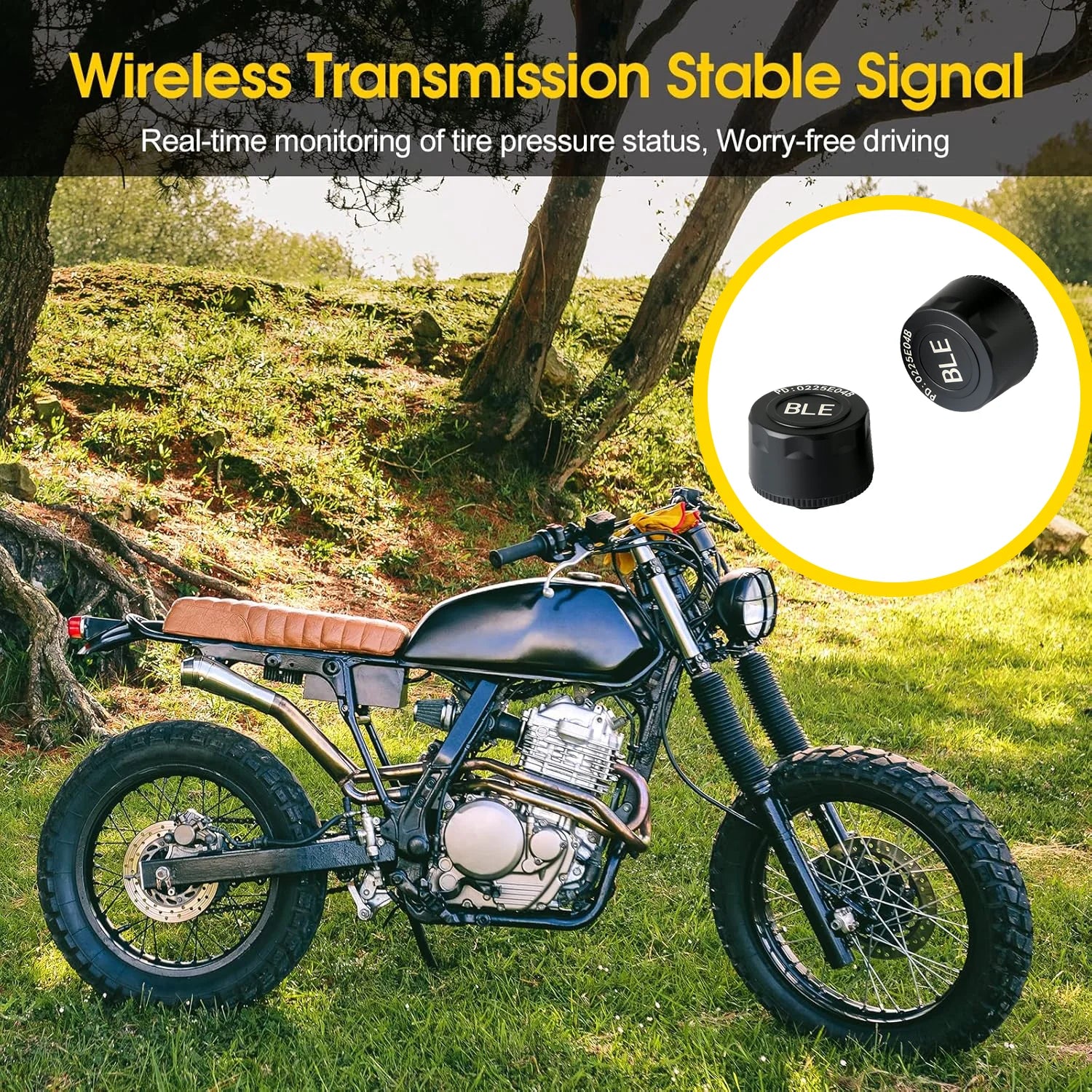 Jansite Motorcycles TPMS Designed for Specific Model Temperature Warning Gauge Moto Tire Pressure Sensors Motorcycle Accessories