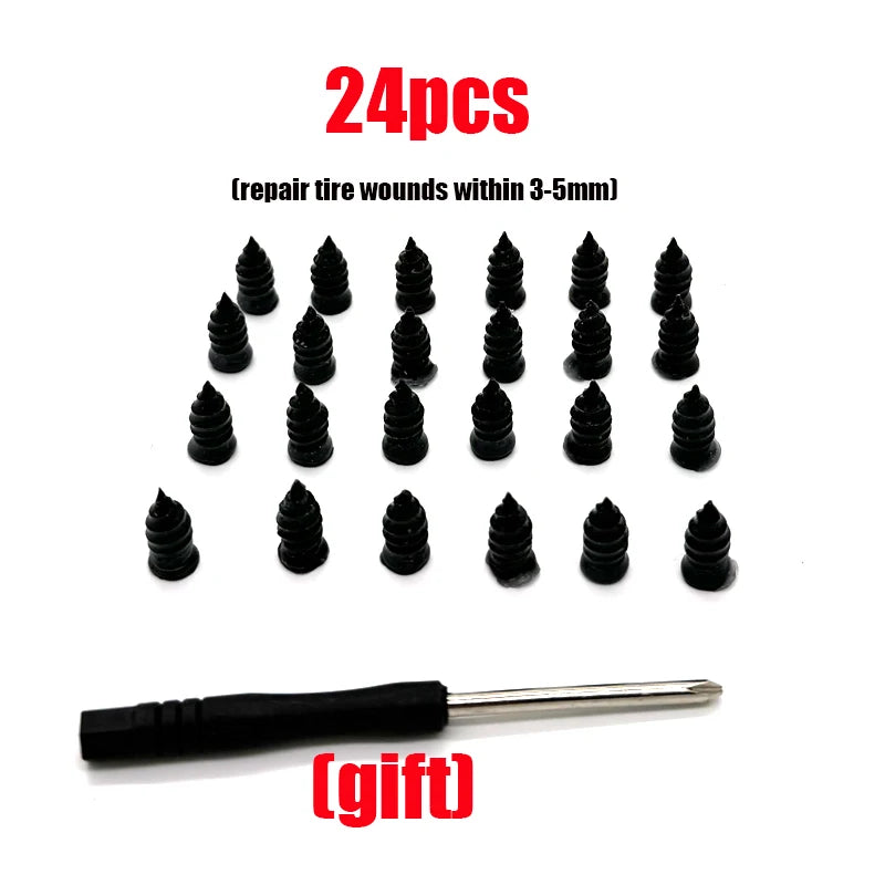 12PCS 24PCS Motorcycle Vacuum Tyre Repair Nails Truck Car ATV Scooter Bike Tire Puncture Repair Tubeless Tools