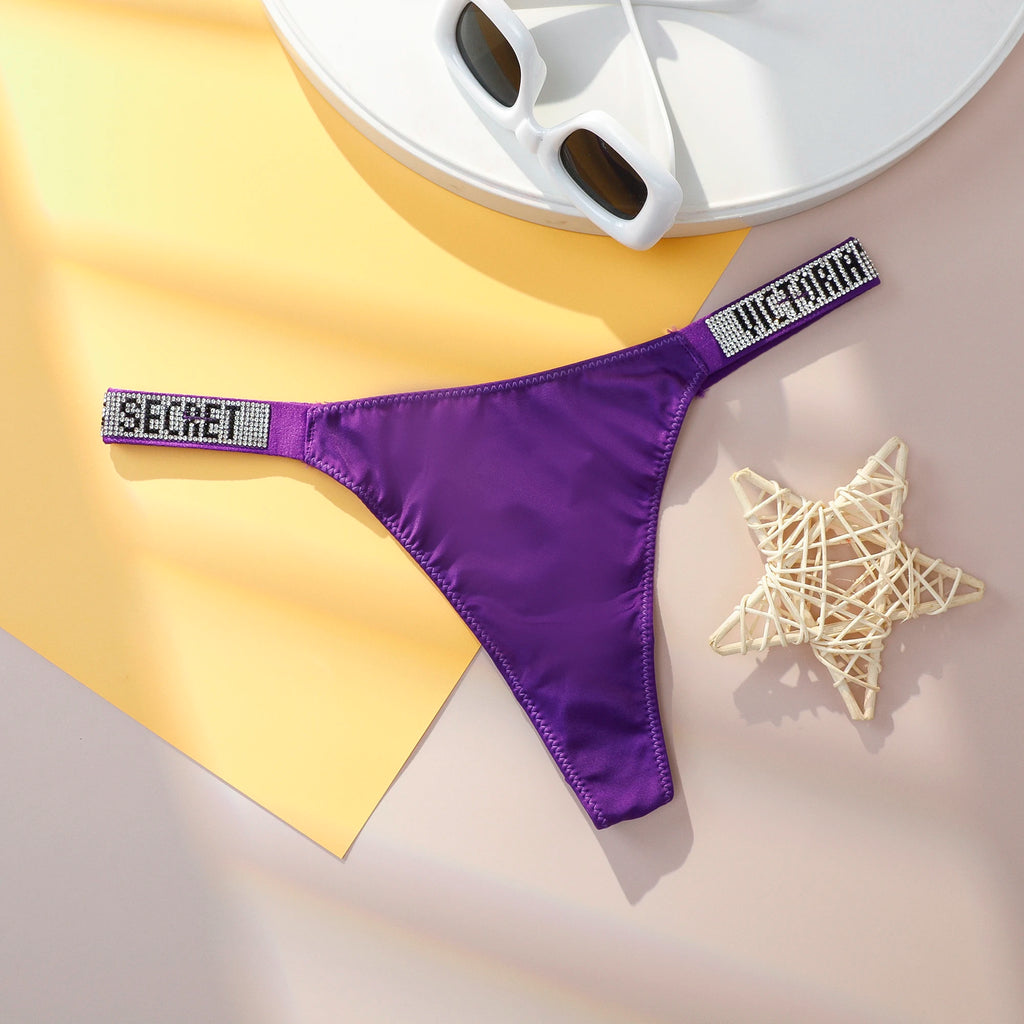 Victoria Secret Very Sexy Shine Script Thong Panty Sexy Lingerie Women Underwear Seamless Hot Sale