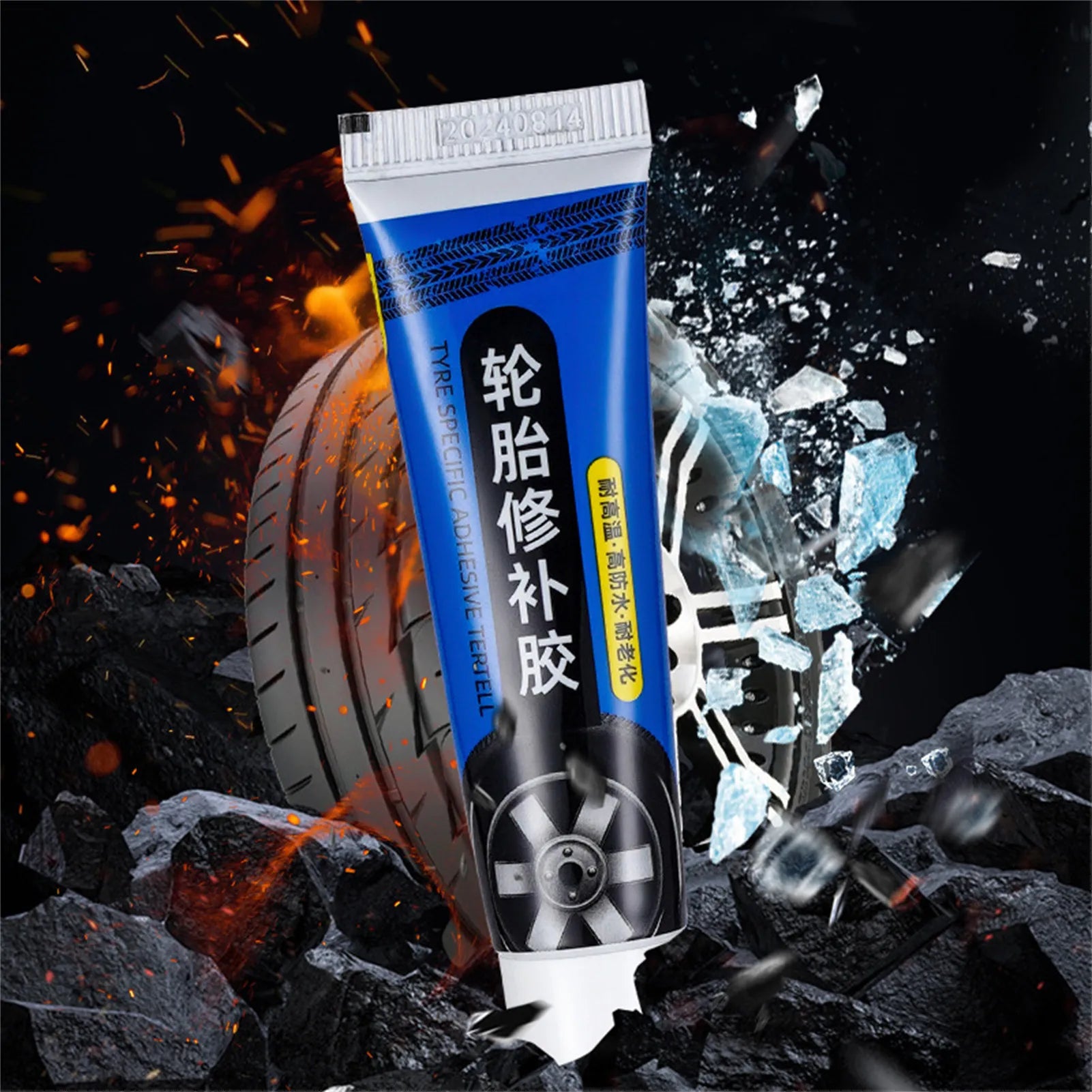 60ml Tire Repair Glue Strong Adhesive for Car Motorcycle Bike Fixes Cracks Leaks Wall Repair Flexible Sealant