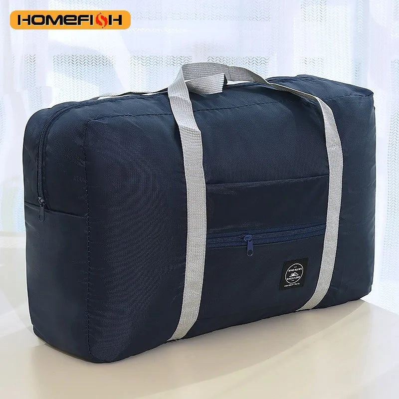 Homefish Folding Travel Storage Bag Large Capacity Luggage Handbag for Travel Moving