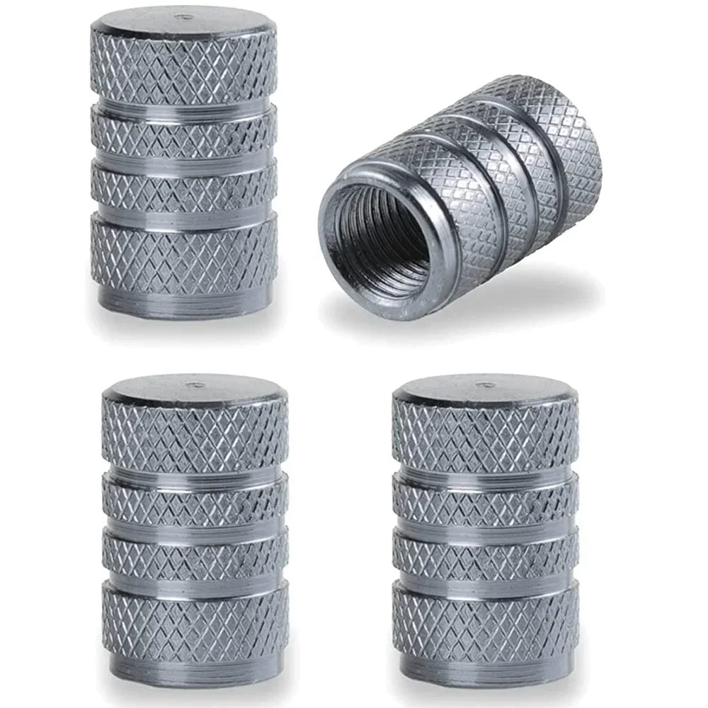 Aluminum Alloy Tire Valve Stem Caps 4 Pcs Universal Stem Covers for Cars Motorcycles and Bikes Auto Tire Accessoires