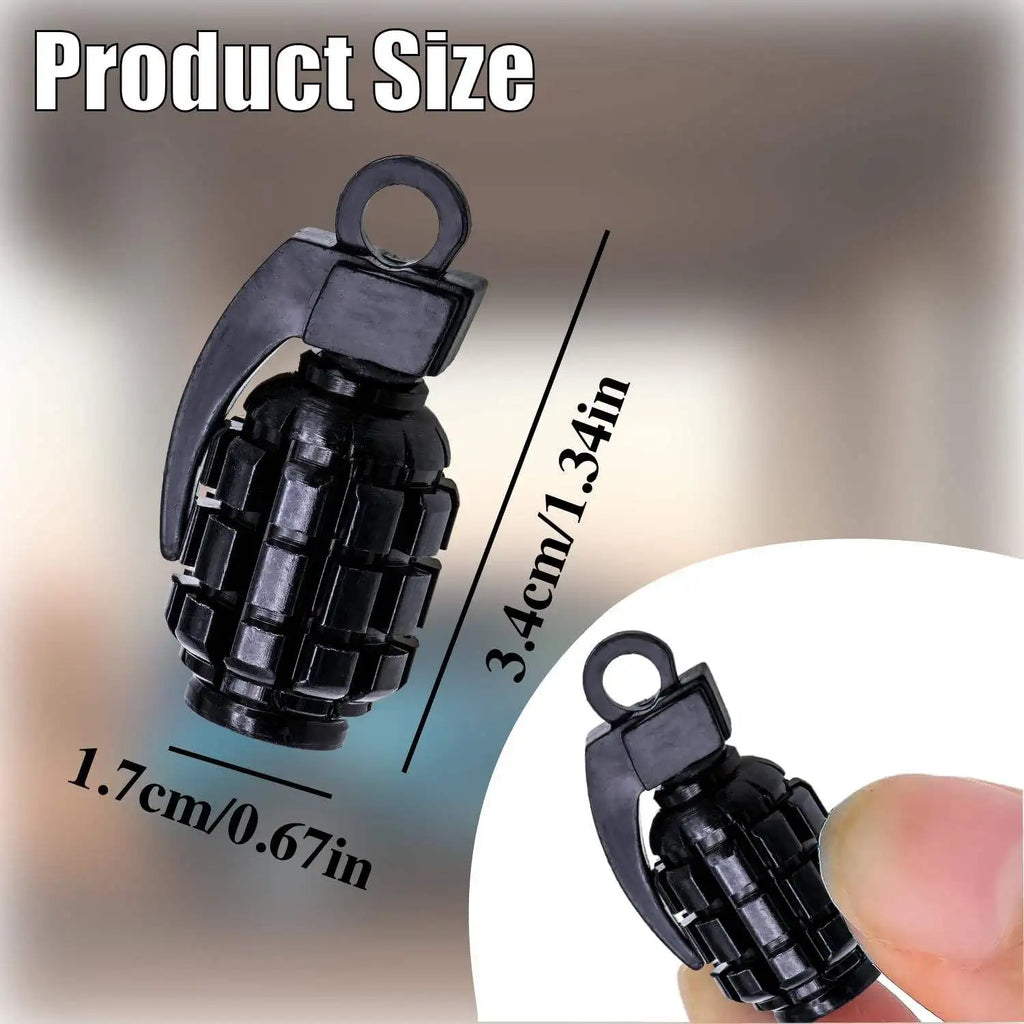 Valve Stem Caps Grenade Styling Universal Aluminum Alloy 4Pcs set Car Truck Motorcycle Wheel Tyre Accessories Bike Bicycle