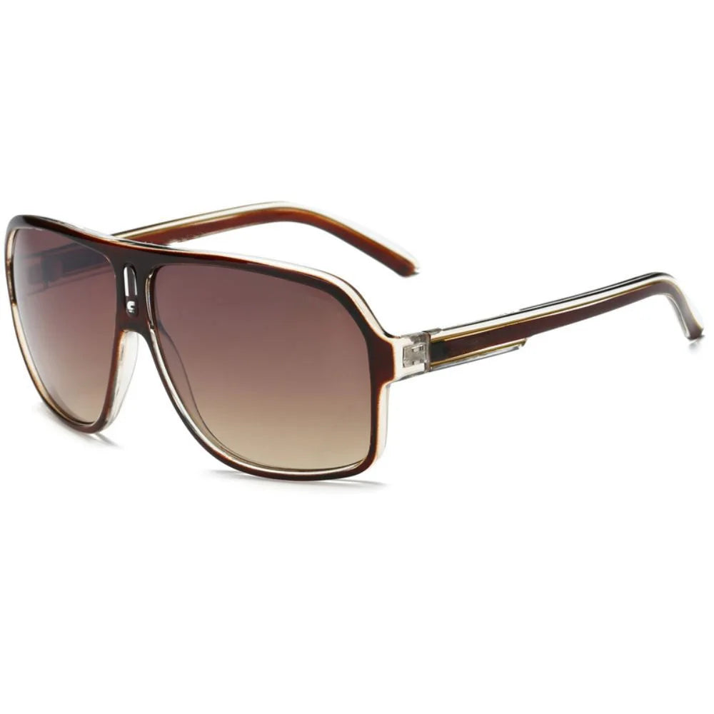 Large curved retro style fashionable glasses, very durable, ABS lenses, suitable for casual wear, daily fashion glasses
