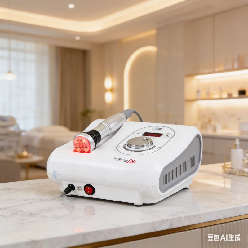 EMS+RF Facial MassageRF Blue and Red LED Light Therapy Antiaging Wrinkle Removal Skin Tightening Machine