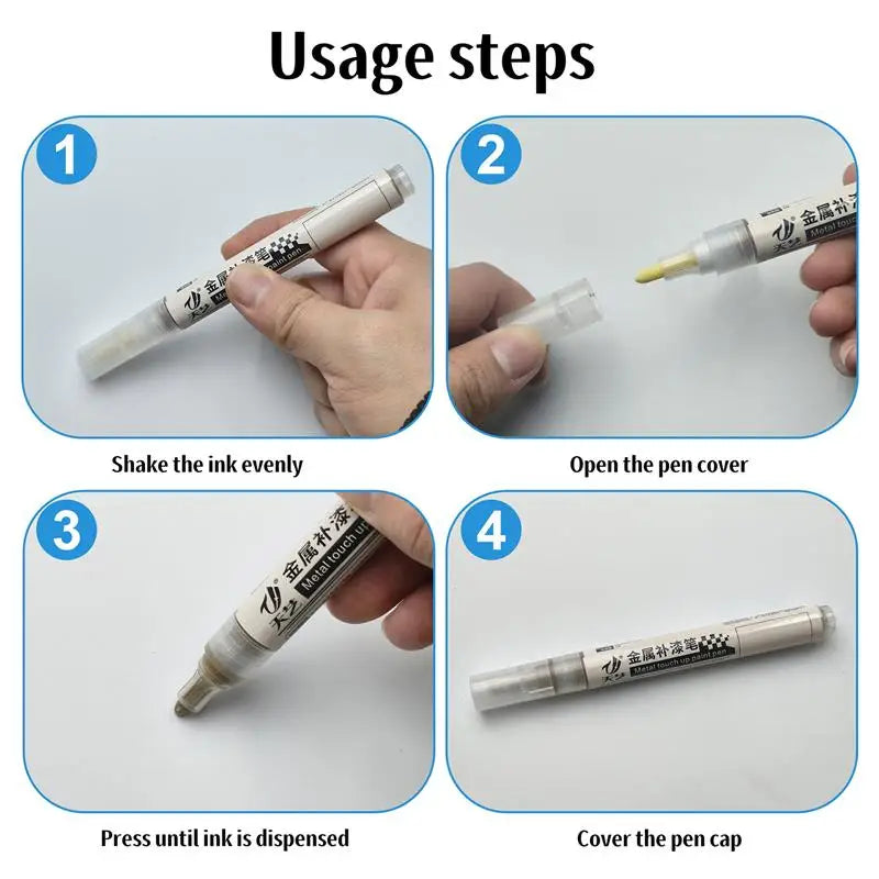 Car Touch Up Paint Pen Universal Motorcycle Bicycle Tire Graffiti Paint Marker Letter Repair Multipurpose Car Scratch Repir Tool