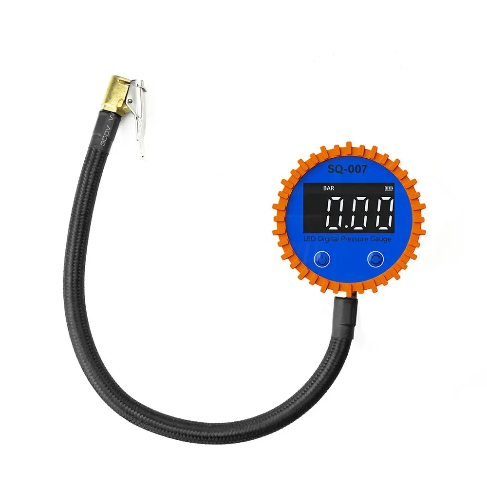 Car Motorcycle 0-255 PSI Tire Pressure Gauge LED Digital Display Inflation Hose Tire Pressure Monitor Pressure Gauge