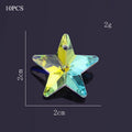 10pcs 20mm Crystal Beads DIY Suncatcher Making Pendant Moon Star Chandelier Parts Lamp Bead Charms for Necklace Earrings Jewelry