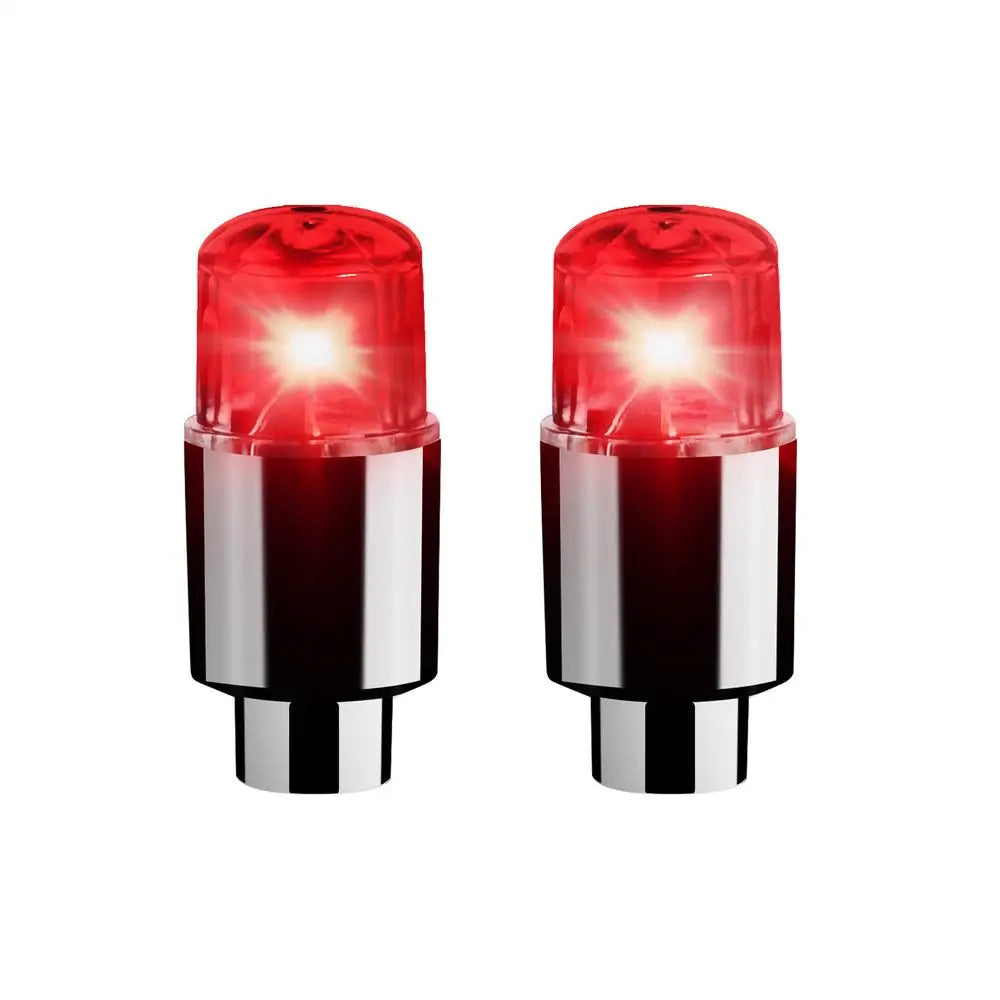2PCS Car Tire Valve LED Lights Colorful Wheel Rim Lights with Intelligent Motion Sensor for Motorcycle Night Safety Decoration