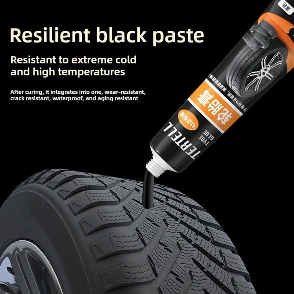 30ml Tire Repair Black Glue Liquid Strong Rubber Wear-resistant Non-corrosive Glue for Motorcycle Tyre Puncture Repair Tools