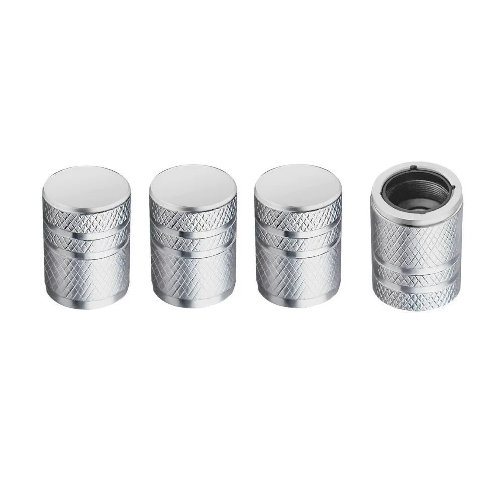 Aluminum Alloy Car Tire Valve Caps with Plastic Liner Universal Auto Motorcycle Bike Valve Dustproof Cover for Schrader Valve