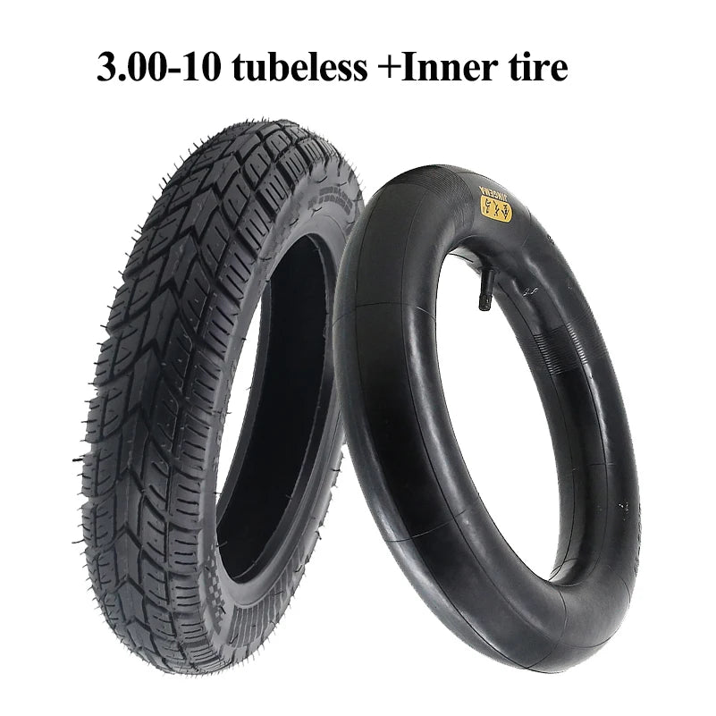 14 Inch Vacuum Tire with Inner Tube 3.00-10 / 14x3.2 Fits Suitable for Electric Motorcycles 300-10 Explosion-Proof