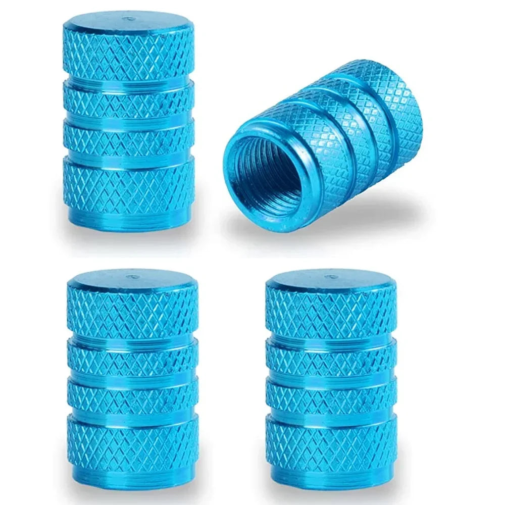 Aluminum Alloy Tire Valve Stem Caps 4 Pcs Universal Stem Covers for Cars Motorcycles and Bikes Auto Tire Accessoires