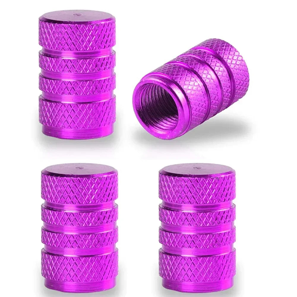 Aluminum Alloy Tire Valve Stem Caps 4 Pcs Universal Stem Covers for Cars Motorcycles and Bikes Auto Tire Accessoires