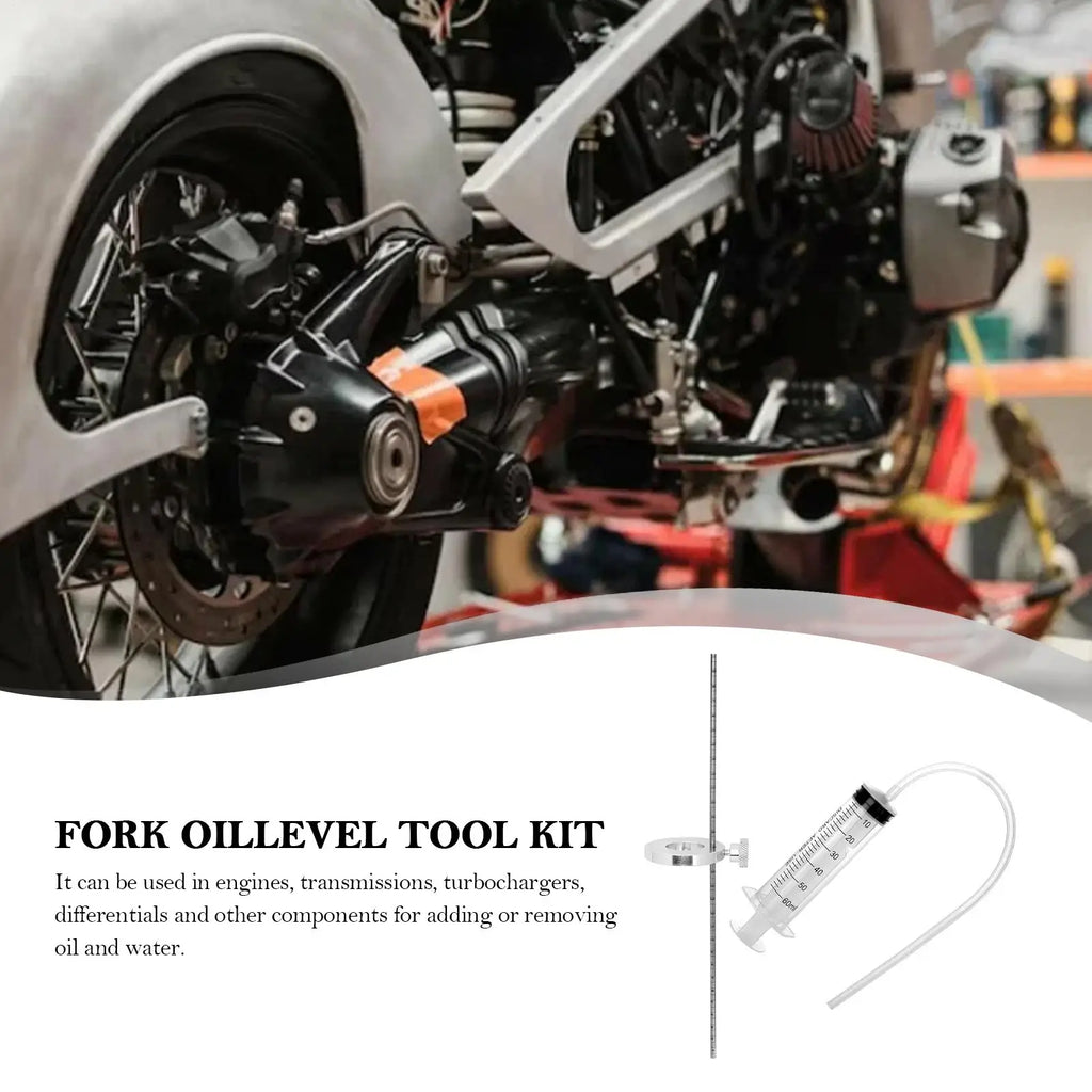 Motorcycle Fork Oil Level Tool Motorcycle Suspension Oil Level Adjuster Fork Seal Driver Kit Fork Oil Level Adjust Measuring kit