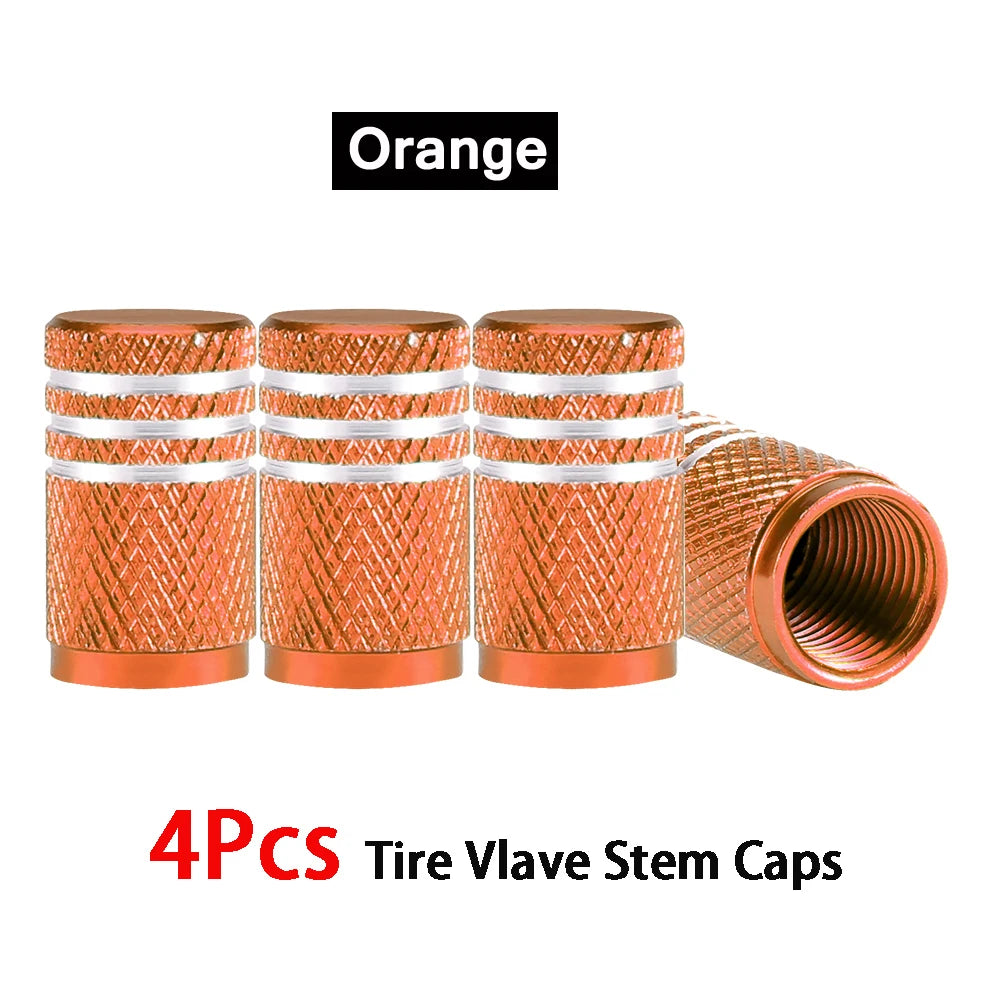 DSYCAR 4Pcs/Lot Universal Alu-Alloy Tire Valve Caps for Car Truck Motorcycle Bicycle Valve Stem Cover Tire Accessories