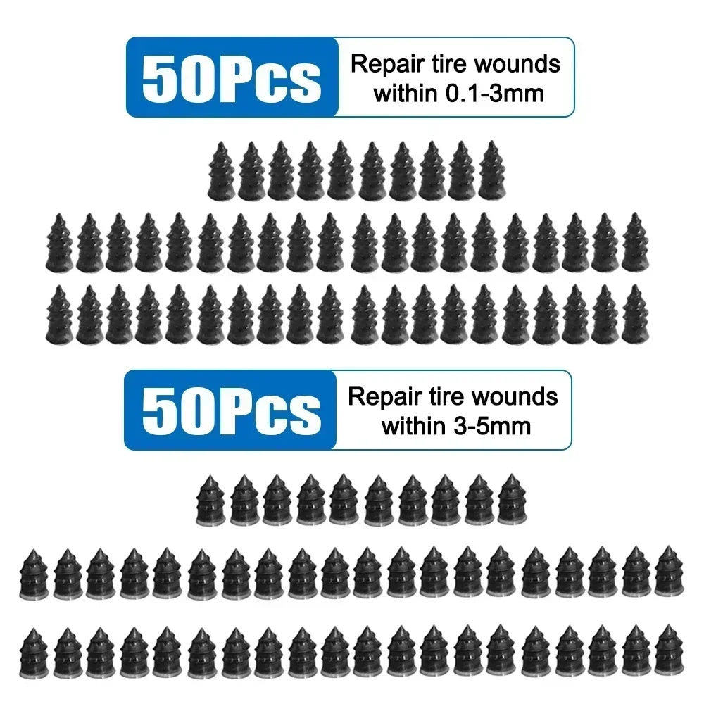 10-100pcs Automotive Tire Repair Nail Universal Set Automotive Motorcycle Tire Repair Nail Bicycle Tire Perforation Repair Tool