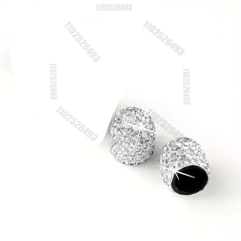4/2pcs Diamond Crystal Motorcycle Car Tire Valve Caps Shining Dust-proof Wheel Valve Cover Vehicle Bling Valve Cap Styling Toos
