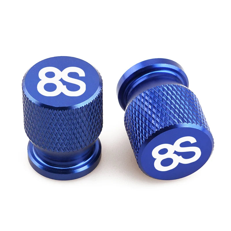 motorcycle repack Accessories CNC Aluminum Wheel Tyre Valve Cap 1 Pair With Logo 8S For SUZUKI GSX-8S GSXS-8S GSX8S GSX 8S