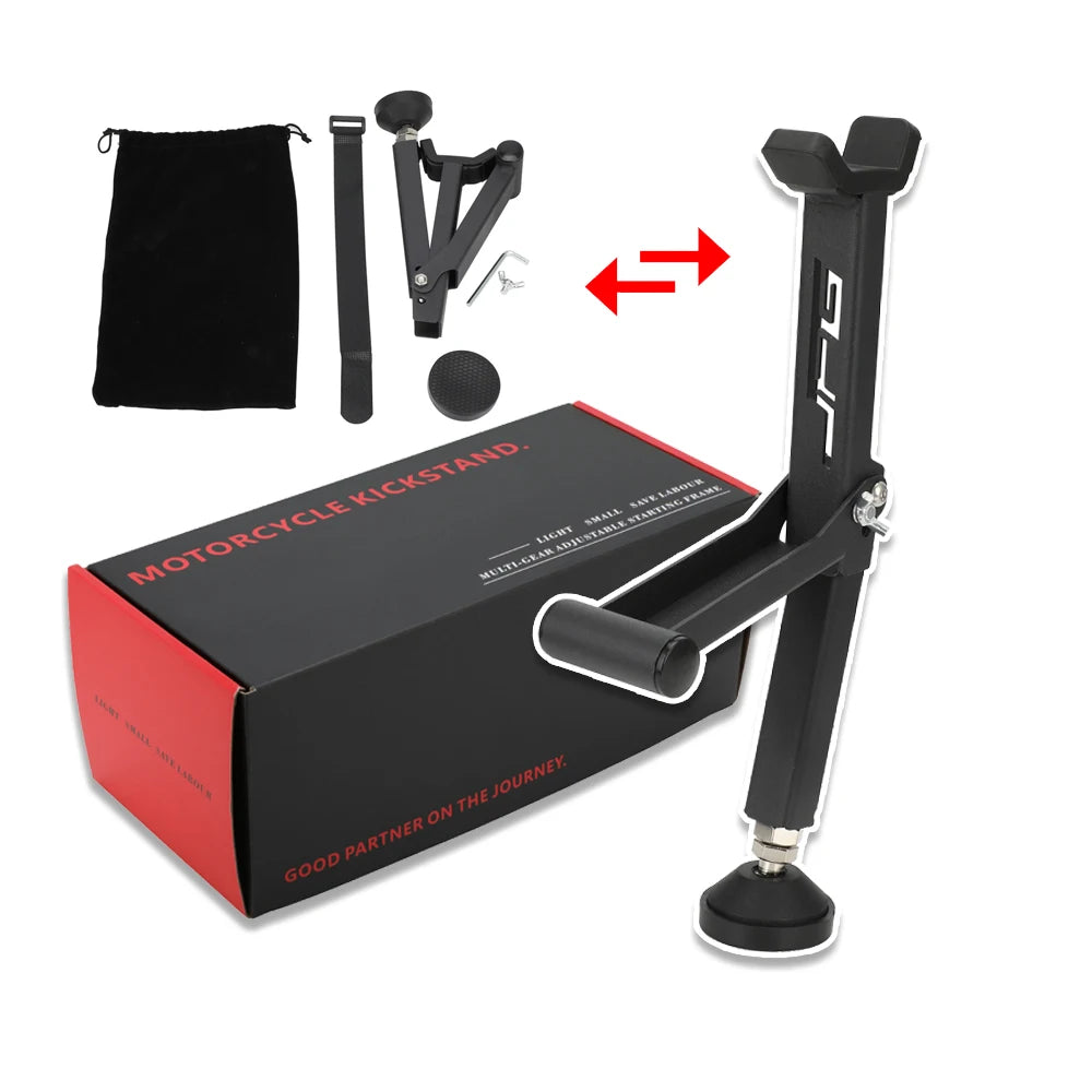 Paddock Stand Universal Motorcycle Wheel Stand Lift Portable Handle Single Sided Front Rear Support Foldable Tire Repairing Tool