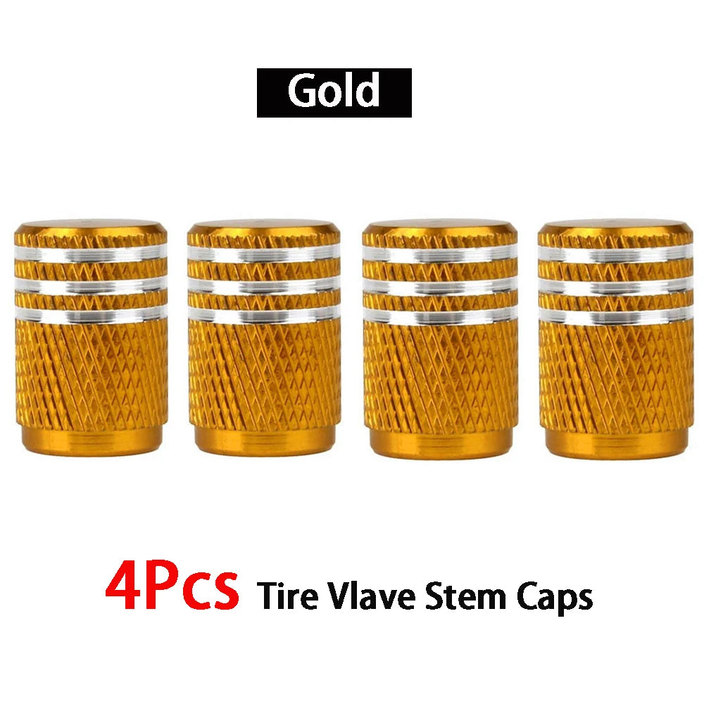 DSYCAR 4Pcs/Lot Universal Alu-Alloy Tire Valve Caps for Car Truck Motorcycle Bicycle Valve Stem Cover Tire Accessories